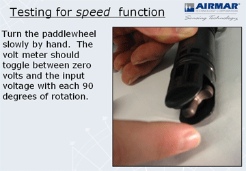 Testing Speed Paddle Wheel